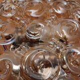 Plafonnier Helena Tynell verre fumé - modèle escargot 60/70