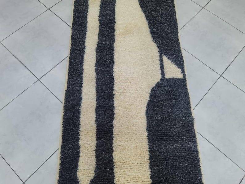 Moroccan runner rug size 75 x 300 cm