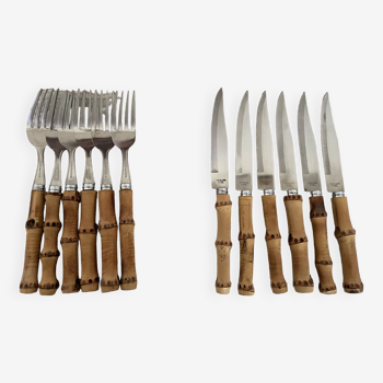 Bamboo handle cutlery