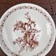 Gien earthenware plates with thistle decoration, set of 6.