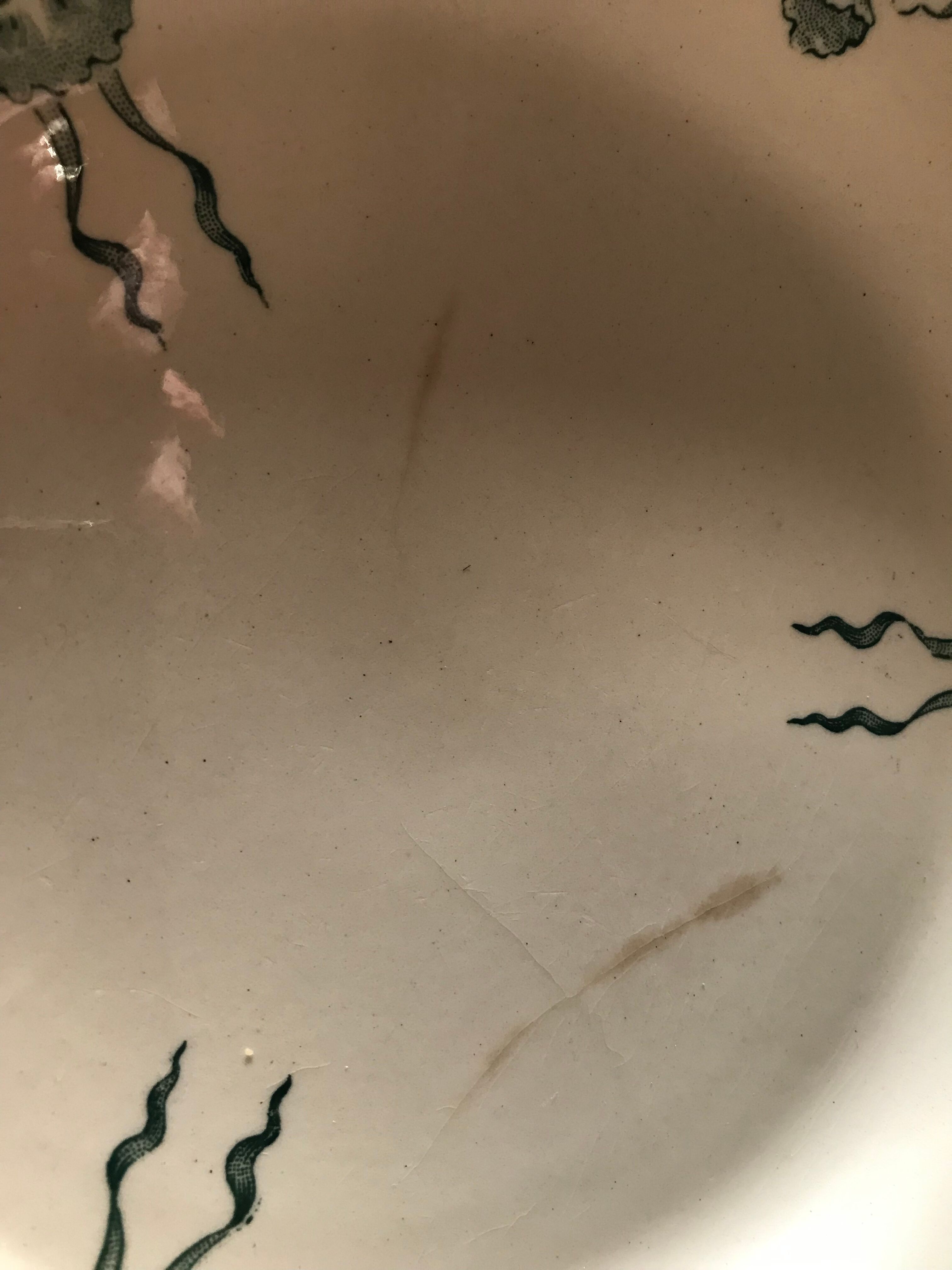 Antique opaque porcelain plates from gien "venice"