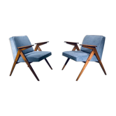 Pair of vintage design armchairs 'Bunny' 60s
