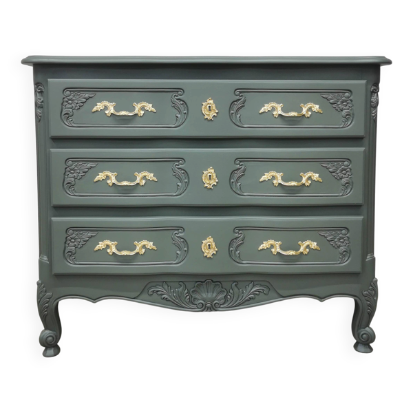 Commode vintage en merisier relookée