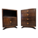 Pair of Art Deco rosewood bedside tables circa 1930