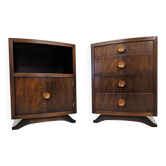 Pair of Art Deco rosewood bedside tables circa 1930
