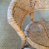 Fauteuil rotin enfant