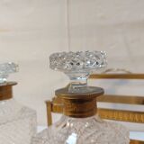 Whiskey cellar called "Tantalus" - Servant of 2 cut crystal carafes