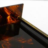 Large tortoiseshell resin tray