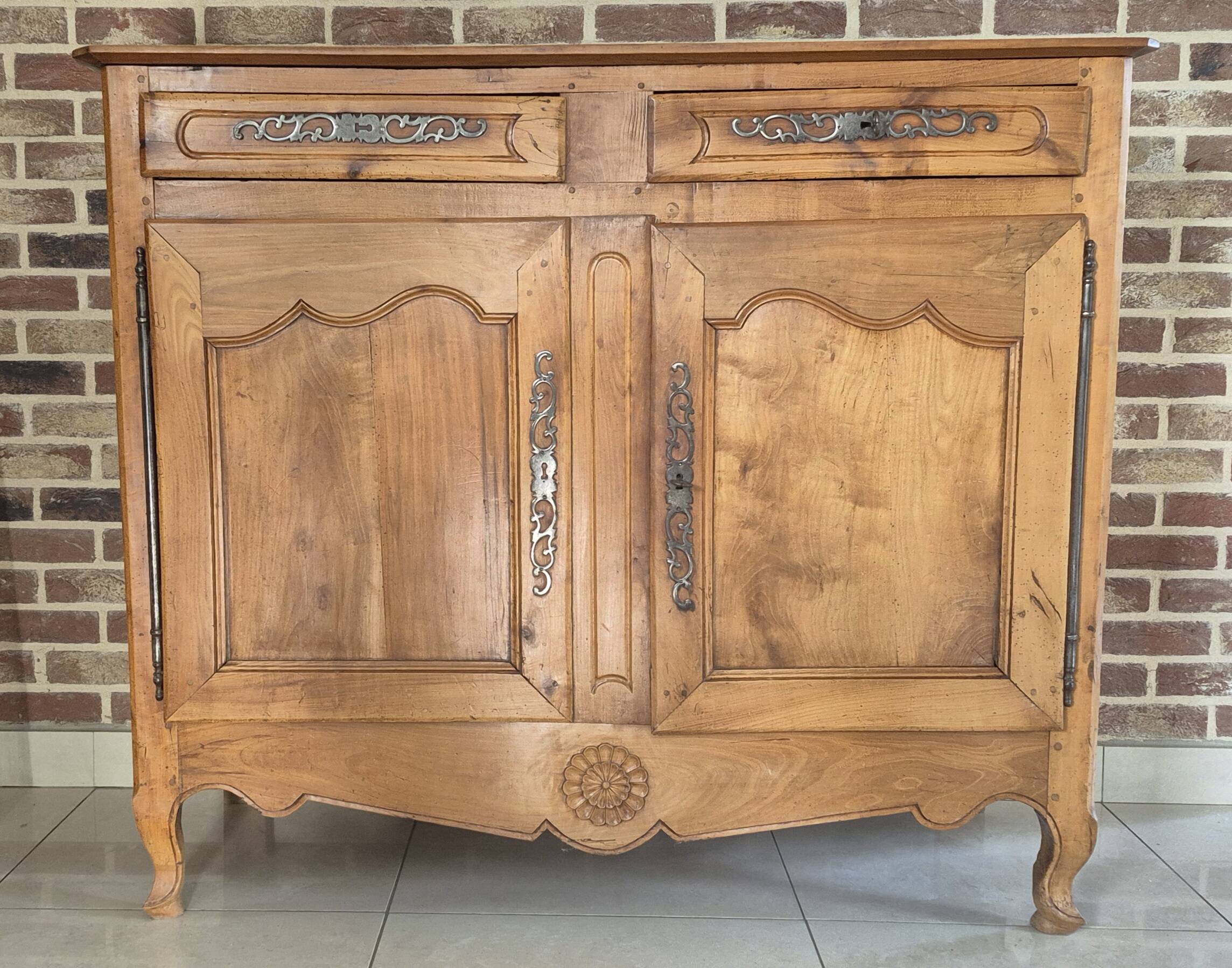 Cherry wood buffet, carved in the Louis XV style - early 19th century