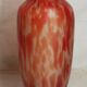 Old glass paste vase h 22.5 cm vintage, decoration, collection