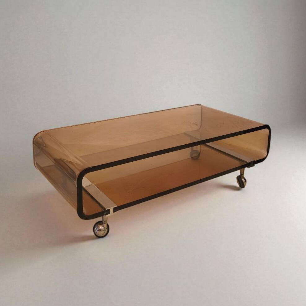 Altuglas / plexiglass coffee table designed by Michel Dumas, Roche Bobois, v
