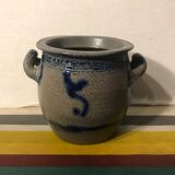 Lot 5 old blue sandstone 3 pots - carafe - vintage decoration tonneau