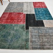 7x10 distressed multciolor vintage rug 301x220cm