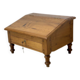 Pupitre Ecritoire de table en bois massif vintage 1950