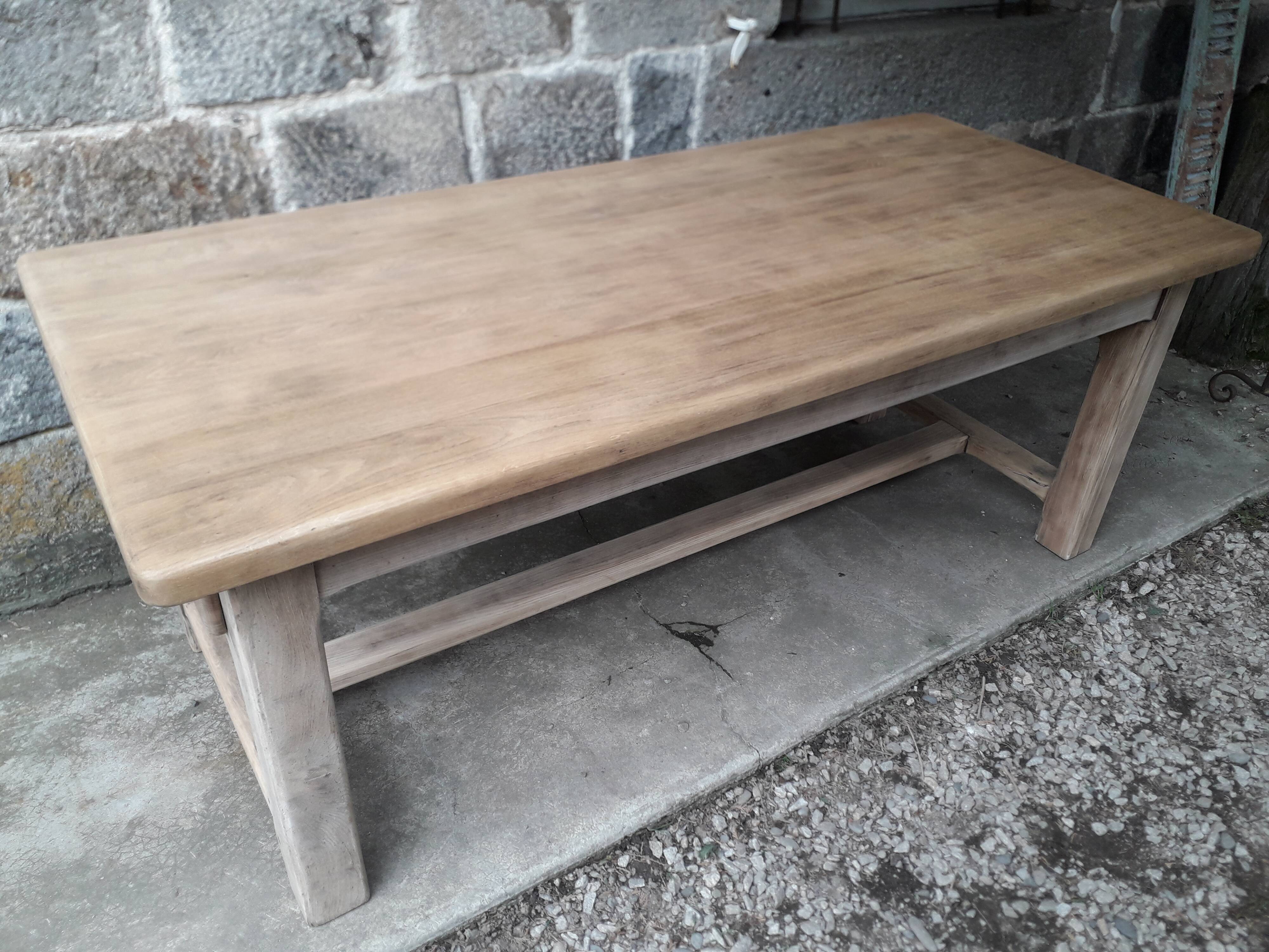 Solid oak farmhouse table, 200 cm