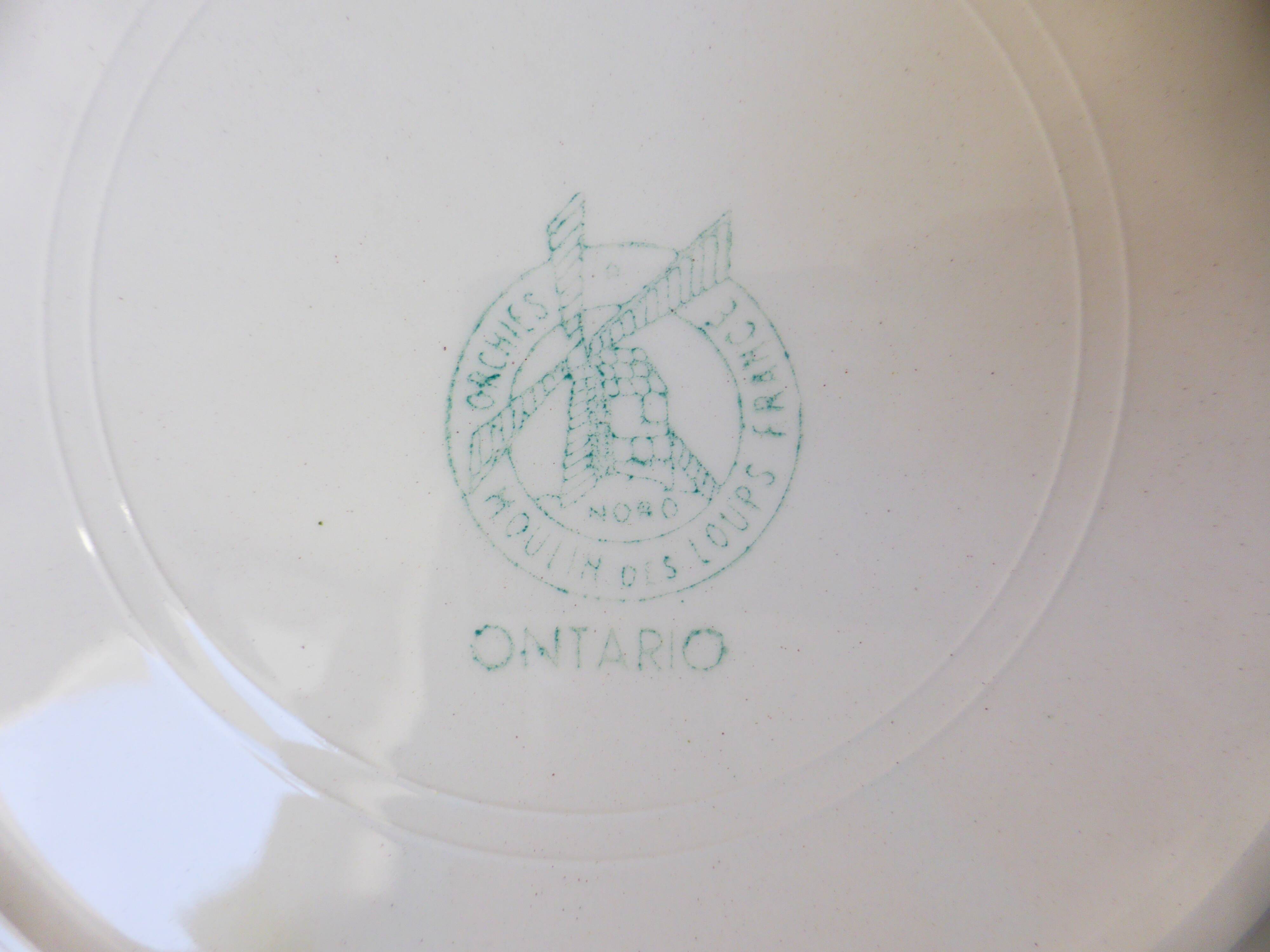 6 Moulin des Loups Orchies Ontario pattern dessert plates 210686