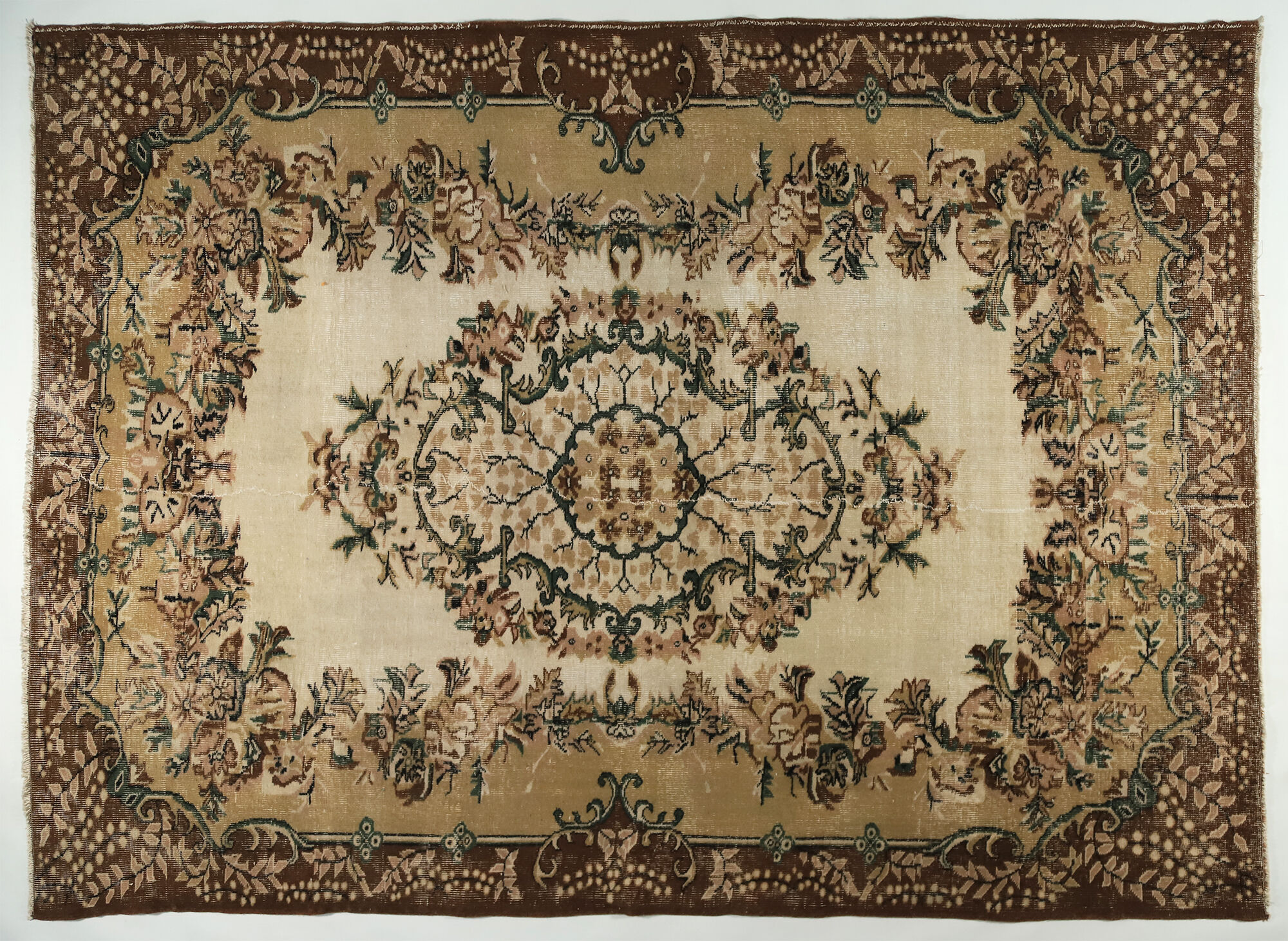 Anatolian handmade vintage rug 290 cm x 204 cm