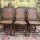 Suite de 6 chaises style Louis XVI en cannage