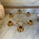 Low six-light brass chandelier circa 1950