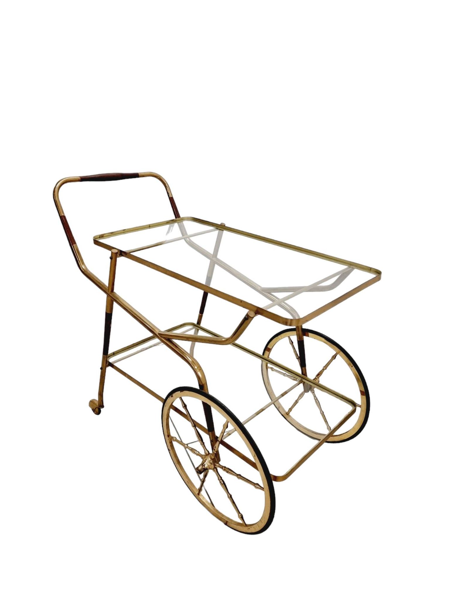 Hollywodd Regency / Neo-classical Serving or drinks trolley, Italy 1950s