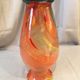 Vintage vase orange twist red and yellow