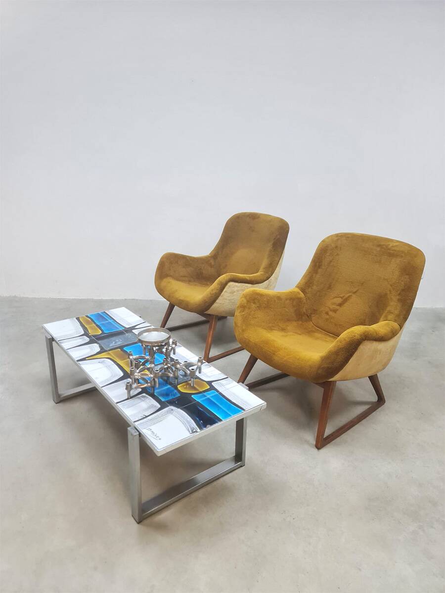 Vintage design Denisco ceramic tile coffee table 1960