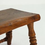 Alpine Chic Rustic Plant or Side Table 1950s