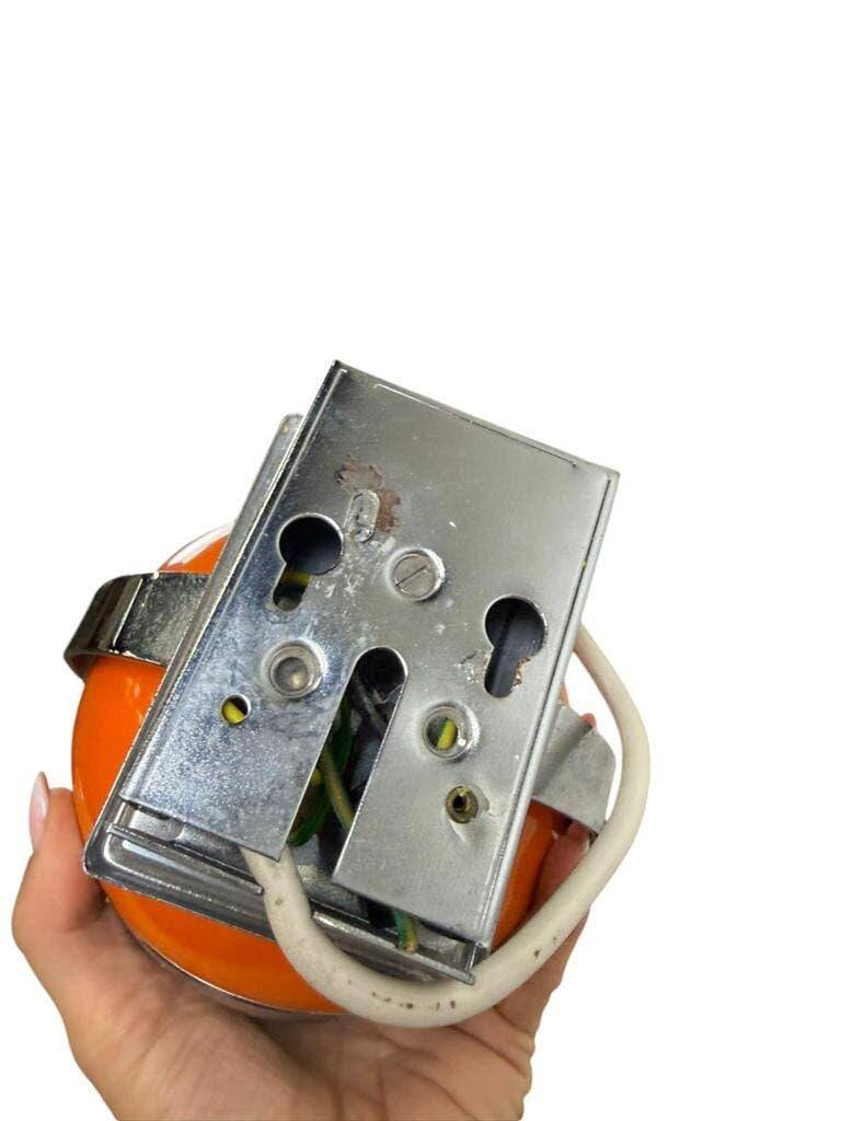 Vintage Space Age wall light orange/chrome ball