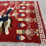 Ningxia, five-claw dragon carpet, Circa 1920