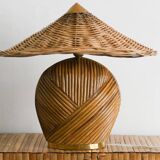 Pencil reed Table Lamp mid century modern