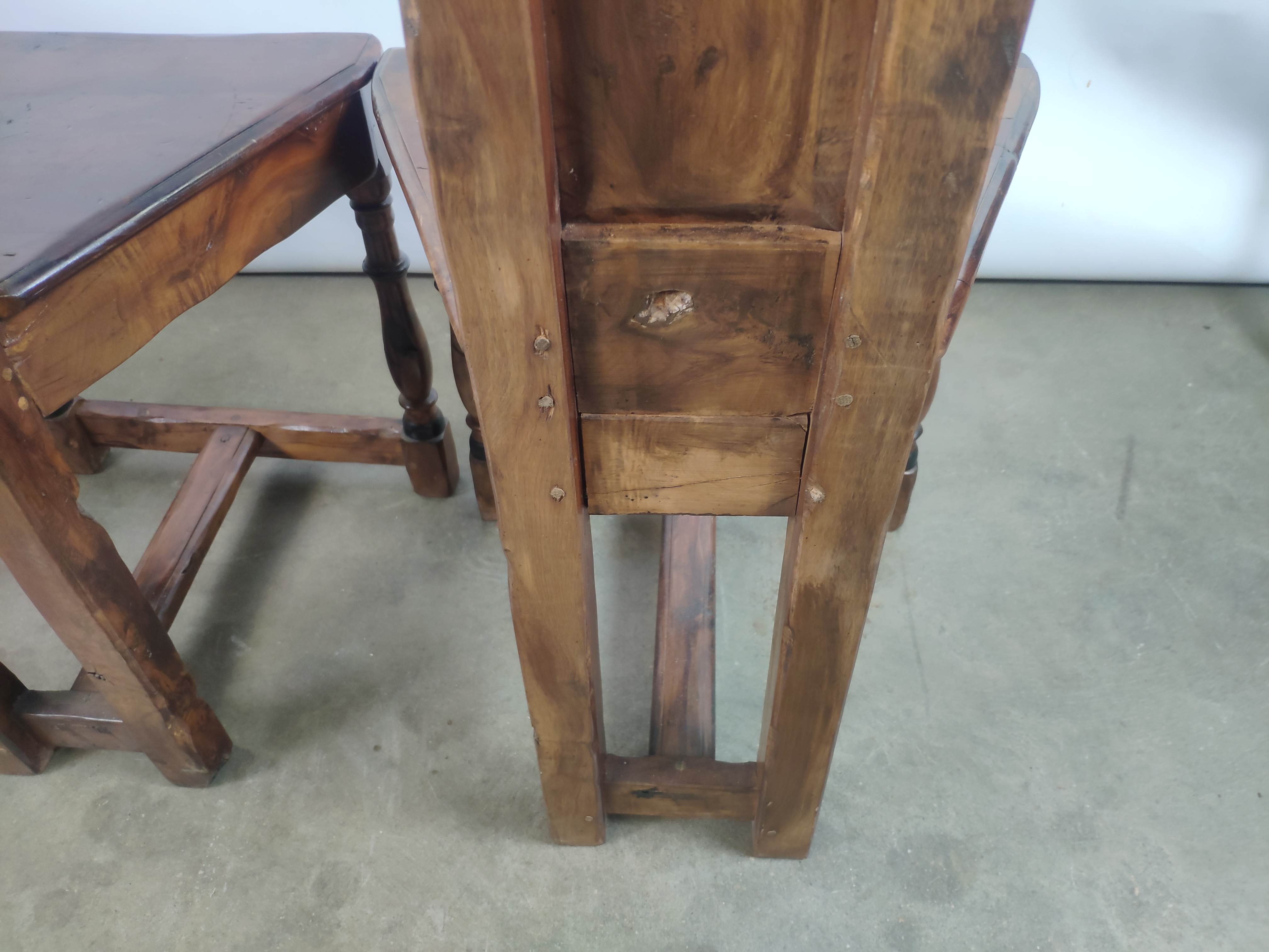Renaissance moulded walnut chairs