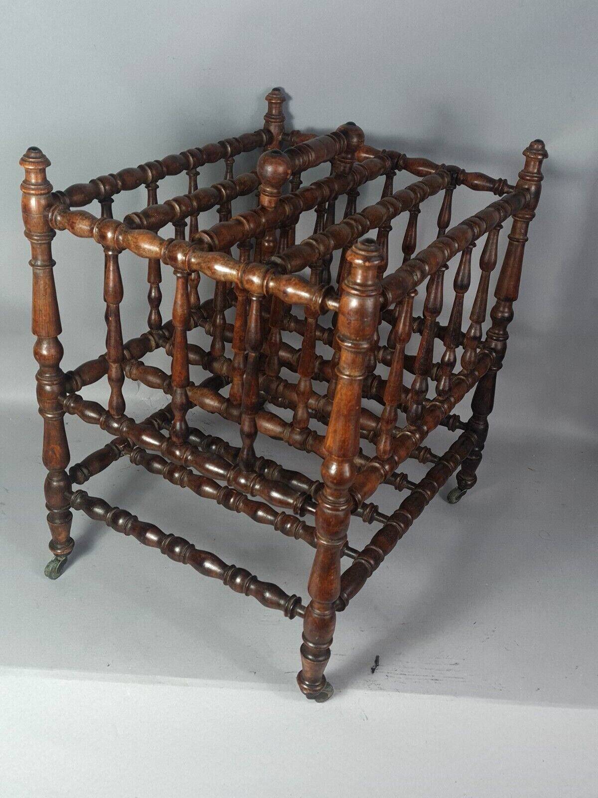 Napoleon III turned wood magazine or music sheet rack B848