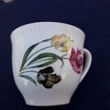6 cups earthenware Digoin Sarreguemines tulip model No.13