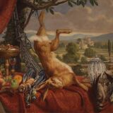 Tableau signé nature morte huile sur toile