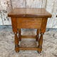 Vintage Solid Oak Nightstand with Storage #E105