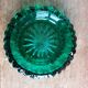 Green glass ashtray