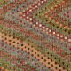 Tapis Kilim vintage vert et orange 7x9, 203x263 cm