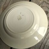 Lot of 5 old ceramic flat plates of Saint Amand green edry