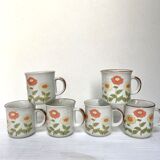 5 mugs vintage