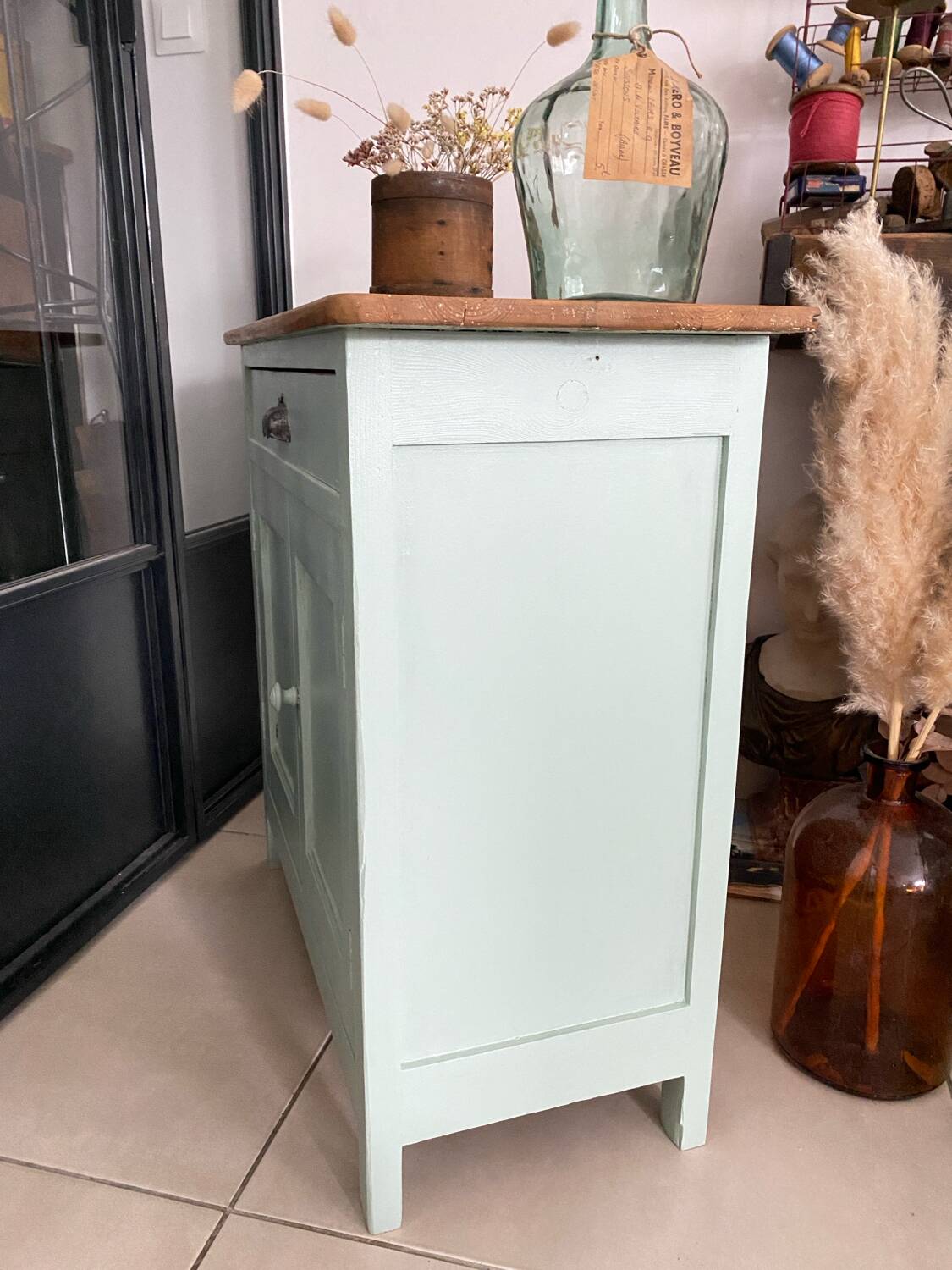 Almond green Parisian sideboard