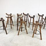Mid century brutalist bar stools, 1960s