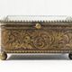 Antique jewelry box Napoleon III in brass and beveled glass