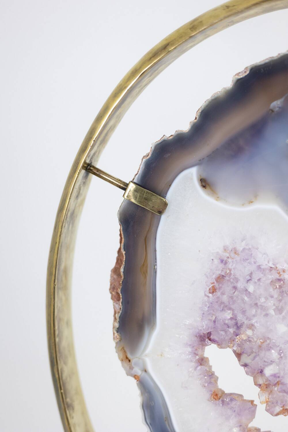 Bronze and amethyst lamp. 1970s.