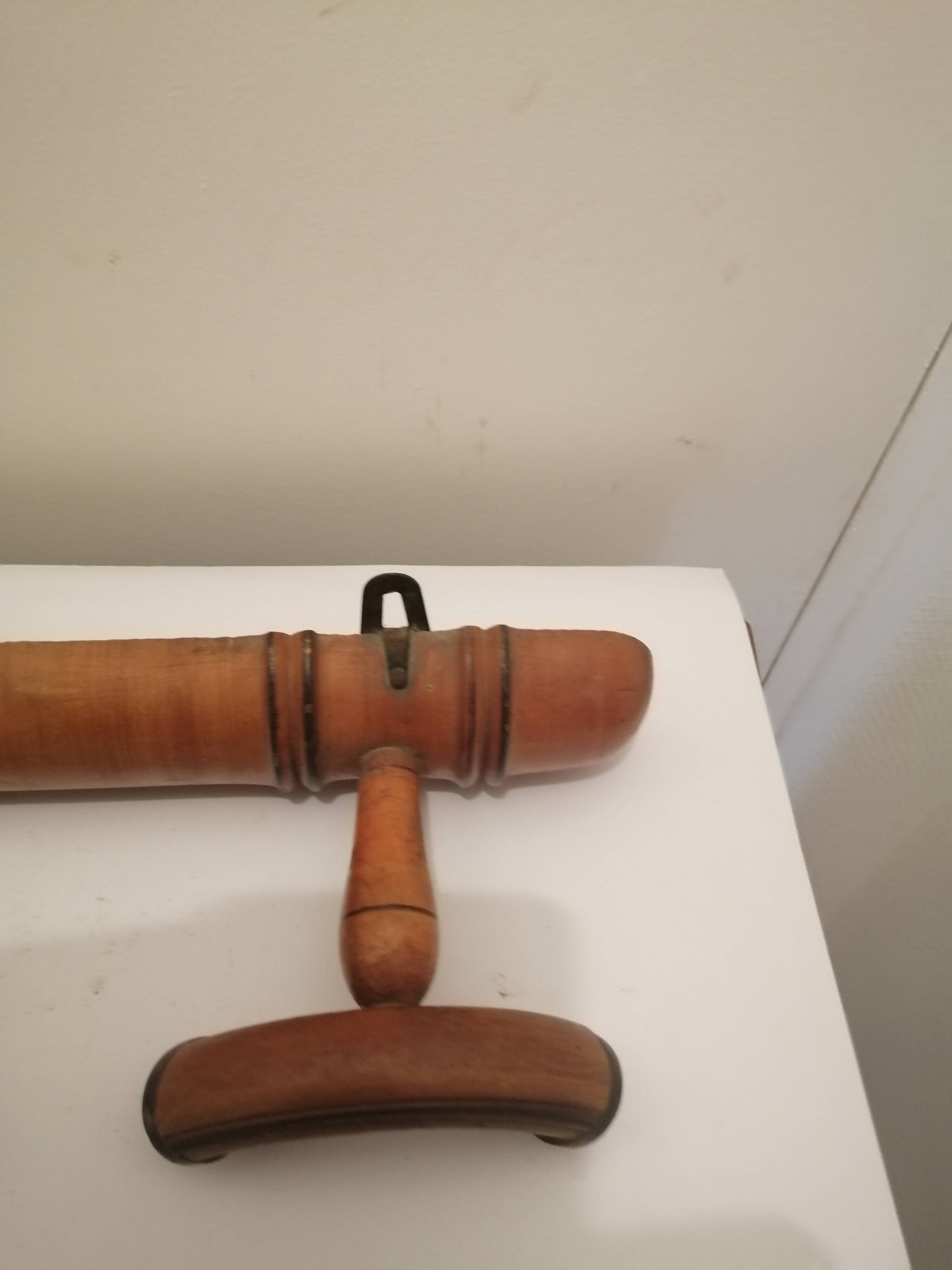 Varnished bamboo coat rack