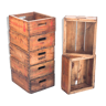 Set of 7 vintage wooden boxes "Campari", Spain 1940
