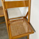 Lot 6 folding wooden chairs and vintage rattan canning year 60
