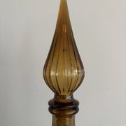 Vintage Empoli Glass Decanter with Stopper, Italy, 1960s