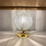 Glass "bubble" globe lamp