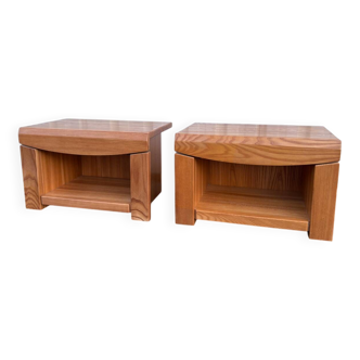 Pair of vintage wooden bedside tables – 1970s/80s
