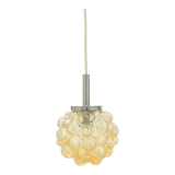 Mid Century Modern Amber Bubble Glass Pendant or Ceiling Light by Helena Tynell for Limburg, Germany